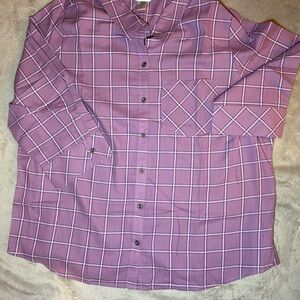 CJ Banks Purple Casual Button Down Shirt NWT
